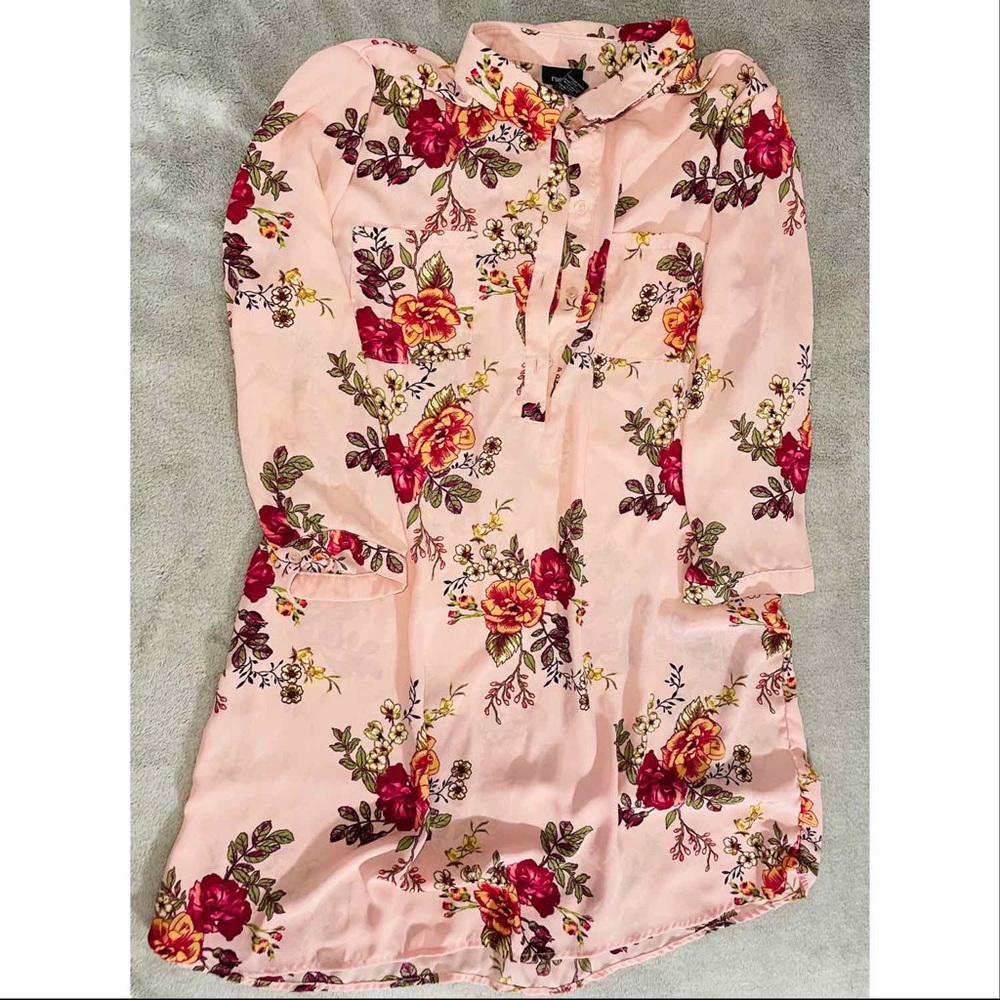 Rue 21 Pink Floral Print Dress